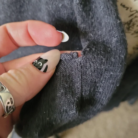 Lunya Cozy Cotton Silk Oversized Hooded Open Long Cardigan in Charcoal - Picture 9 of 13